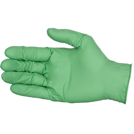 Showa Disposable Gloves, 4 mil Palm, Nitrile, Powder-Free, M, 100 PK, Green 6110PFM